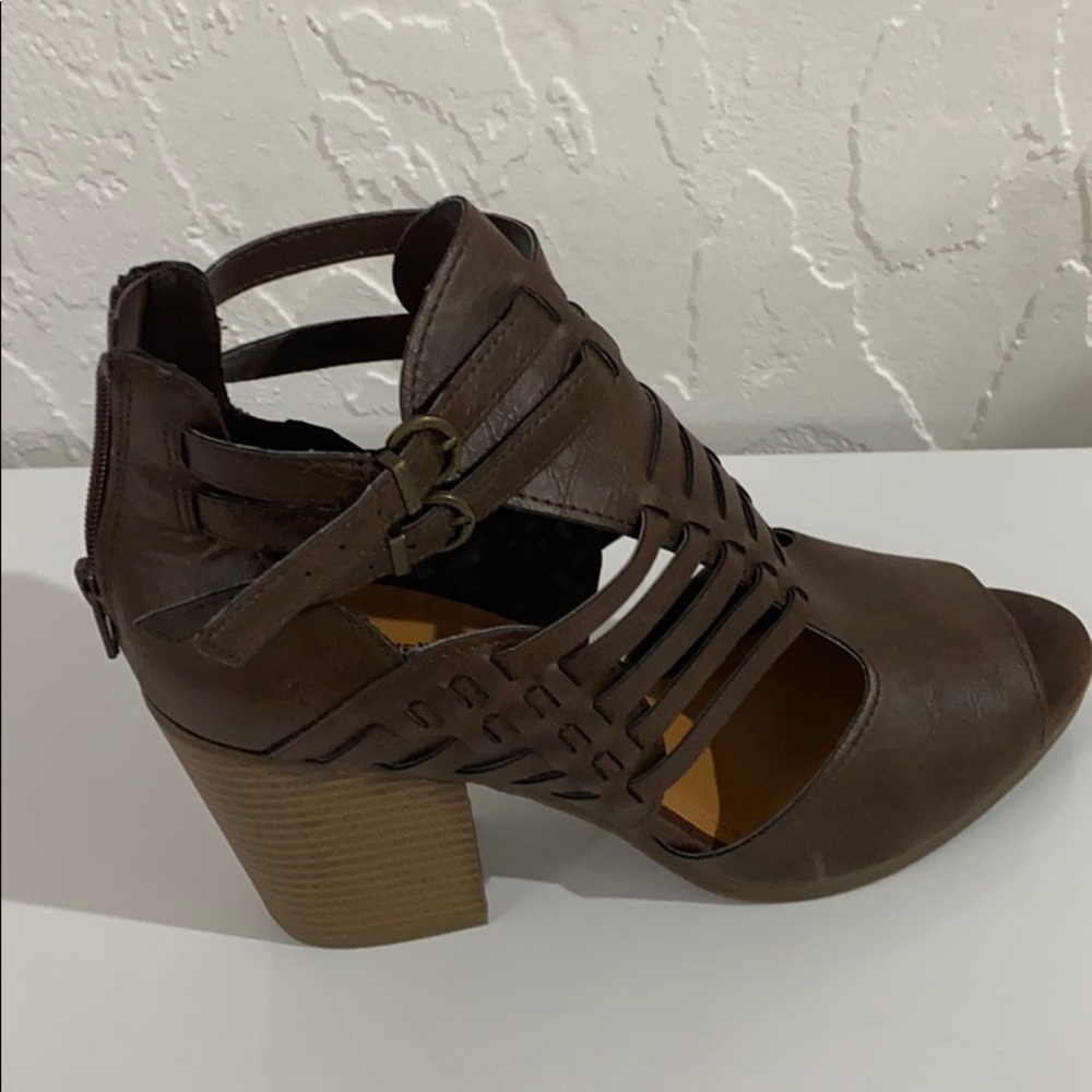 Brown Block Heel
